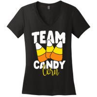 Team Candy Corn Halloween Costume Funny Women's V-Neck T-Shirt