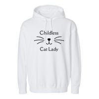 This Childless Cat Lady Ladies Is Voting Kamala Garment-Dyed Fleece Hoodie