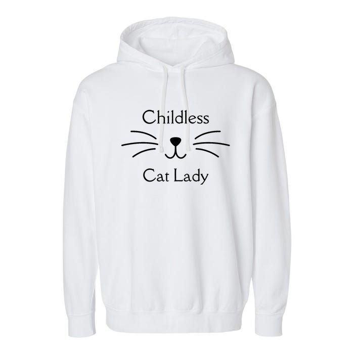 This Childless Cat Lady Ladies Is Voting Kamala Garment-Dyed Fleece Hoodie