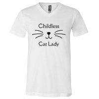 This Childless Cat Lady Ladies Is Voting Kamala V-Neck T-Shirt