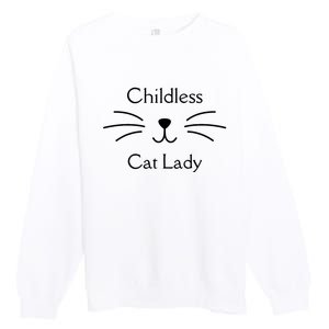 This Childless Cat Lady Ladies Is Voting Kamala Premium Crewneck Sweatshirt