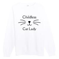 This Childless Cat Lady Ladies Is Voting Kamala Premium Crewneck Sweatshirt