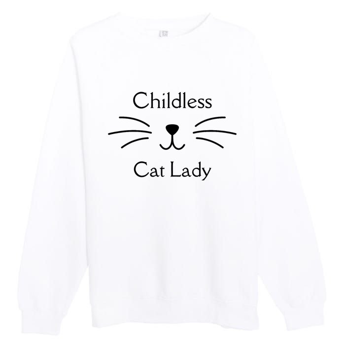 This Childless Cat Lady Ladies Is Voting Kamala Premium Crewneck Sweatshirt