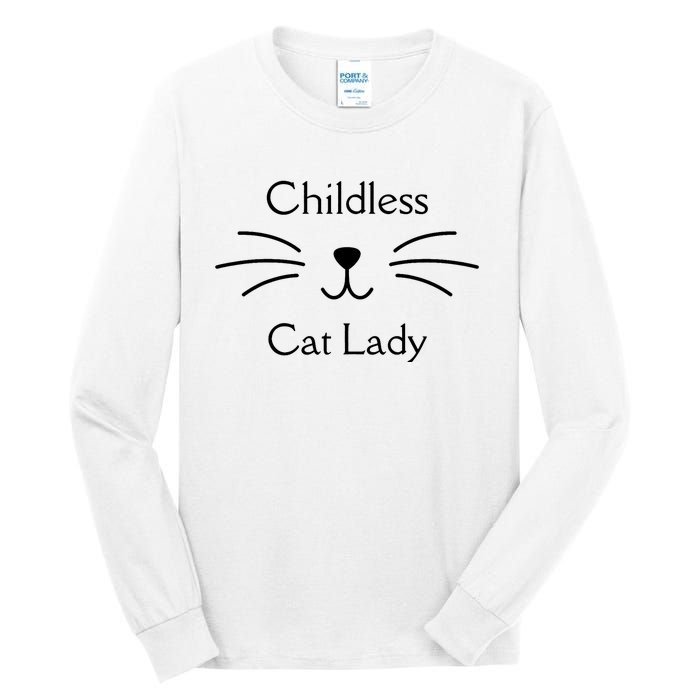 This Childless Cat Lady Ladies Is Voting Kamala Tall Long Sleeve T-Shirt