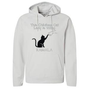 This Childless Cat Lady Is Voting Kamala Performance Fleece Hoodie