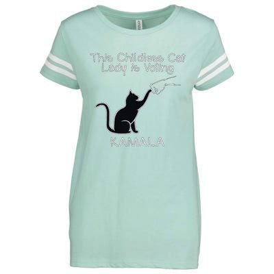 This Childless Cat Lady Is Voting Kamala Enza Ladies Jersey Football T-Shirt