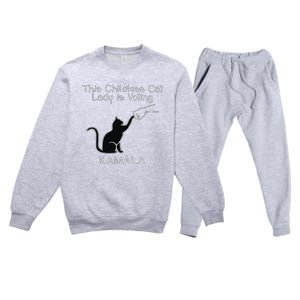 This Childless Cat Lady Is Voting Kamala Premium Crewneck Sweatsuit Set