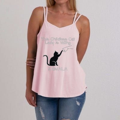 This Childless Cat Lady Is Voting Kamala Women's Strappy Tank