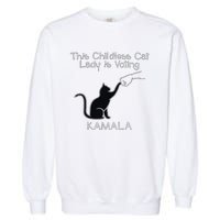 This Childless Cat Lady Is Voting Kamala Garment-Dyed Sweatshirt