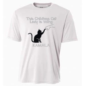 This Childless Cat Lady Is Voting Kamala Cooling Performance Crew T-Shirt