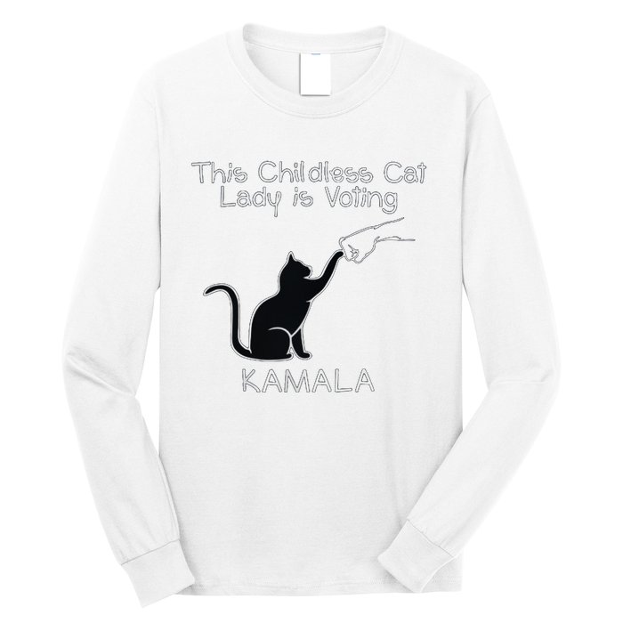 This Childless Cat Lady Is Voting Kamala Long Sleeve Shirt