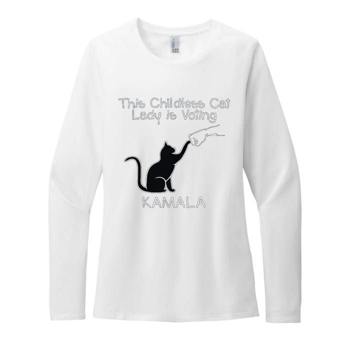 This Childless Cat Lady Is Voting Kamala Womens CVC Long Sleeve Shirt