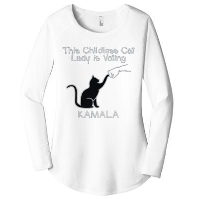 This Childless Cat Lady Is Voting Kamala Women's Perfect Tri Tunic Long Sleeve Shirt