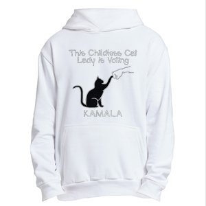 This Childless Cat Lady Is Voting Kamala Urban Pullover Hoodie