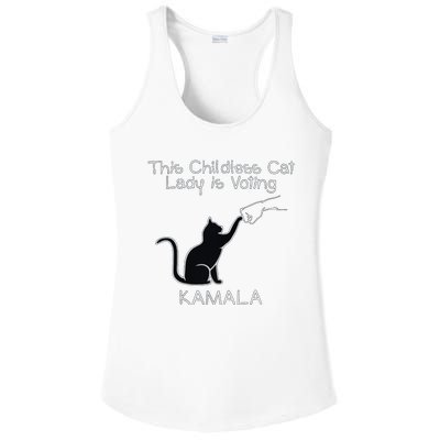 This Childless Cat Lady Is Voting Kamala Ladies PosiCharge Competitor Racerback Tank