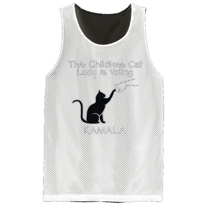 This Childless Cat Lady Is Voting Kamala Mesh Reversible Basketball Jersey Tank