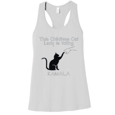 This Childless Cat Lady Is Voting Kamala Women's Racerback Tank