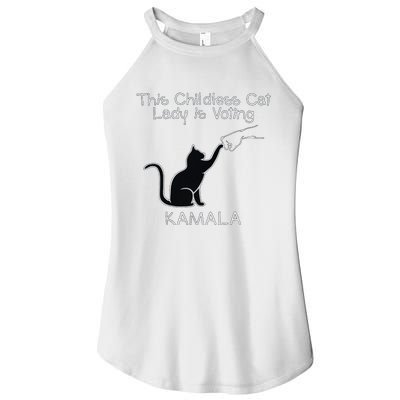 This Childless Cat Lady Is Voting Kamala Women's Perfect Tri Rocker Tank