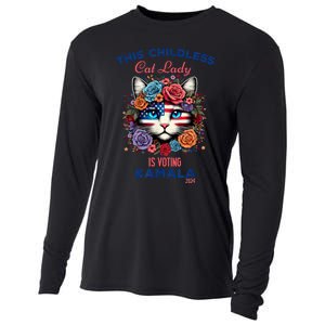 This Childless Cat Lady Ladies Is Voting For Kamalaharris Cooling Performance Long Sleeve Crew