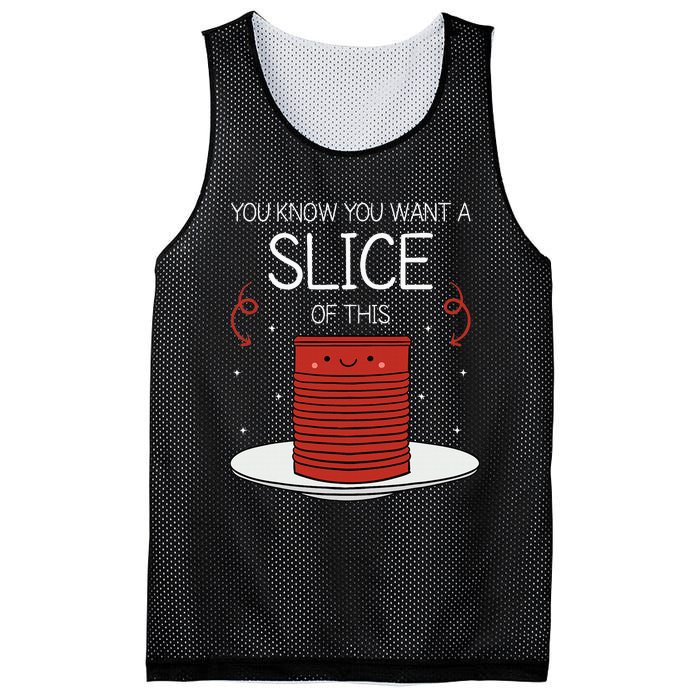 Thanksgiving Canned Cranberry Sauce Mesh Reversible Basketball Jersey Tank