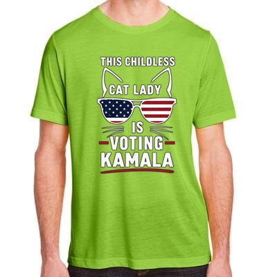 This Childless Cat Lady Is Voting Kamala Harris 2024 Adult ChromaSoft Performance T-Shirt