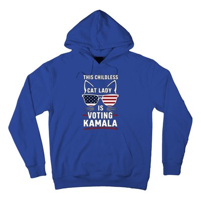 This Childless Cat Lady Is Voting Kamala Harris 2024 Hoodie