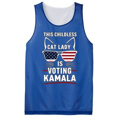 This Childless Cat Lady Is Voting Kamala Harris 2024 Mesh Reversible Basketball Jersey Tank