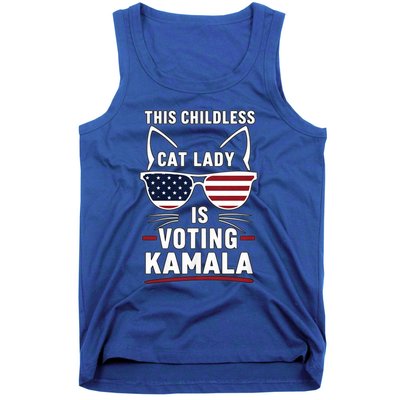 This Childless Cat Lady Is Voting Kamala Harris 2024 Tank Top