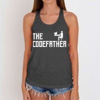 The Codefather Coding Coder Developer Computer Nerd Women's Knotted Racerback Tank