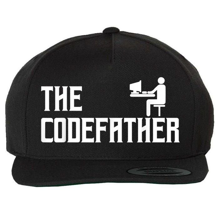 The Codefather Coding Coder Developer Computer Nerd Wool Snapback Cap