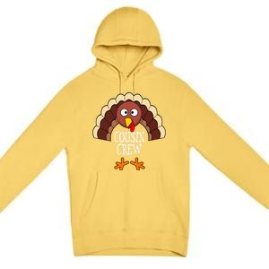 Thanksgiving Cousin Crew Turkey Group Matching Family Cute Gift Premium Pullover Hoodie