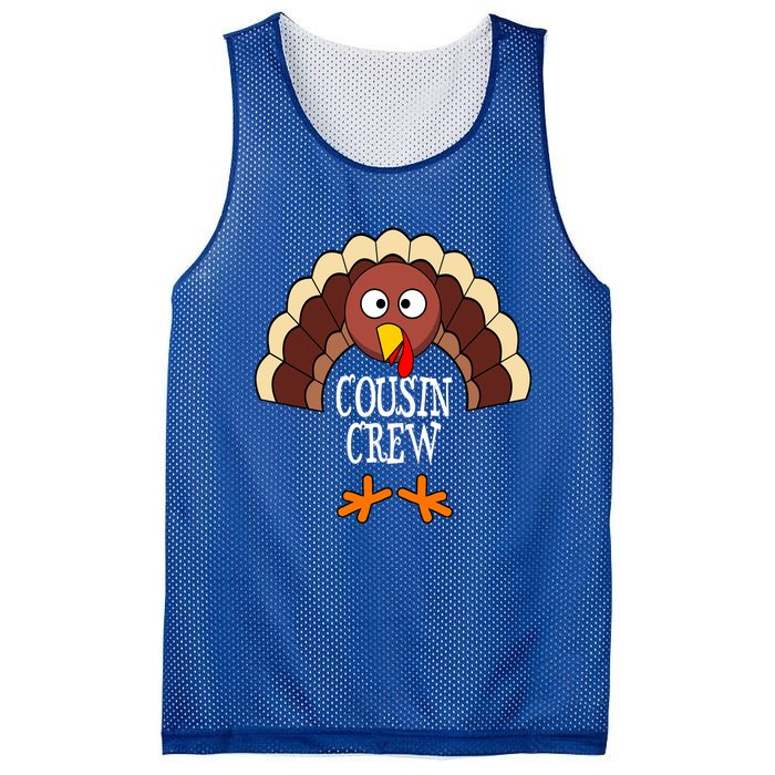 Thanksgiving Cousin Crew Turkey Group Matching Family Cute Gift Mesh Reversible Basketball Jersey Tank