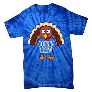 Thanksgiving Cousin Crew Turkey Group Matching Family Cute Gift Tie-Dye T-Shirt