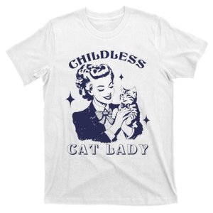 This Childless Cat Lady Ladies Is Voting Retro 2024 Election Vote T-Shirt