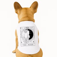 Tarot Card Crescent Moon And Cat Graphic Doggie Tank