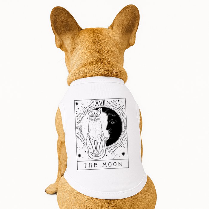 Tarot Card Crescent Moon And Cat Graphic Doggie Tank