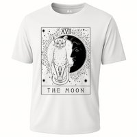 Tarot Card Crescent Moon And Cat Graphic Performance Shirt