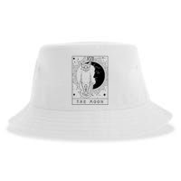 Tarot Card Crescent Moon And Cat Graphic Sustainable Bucket Hat
