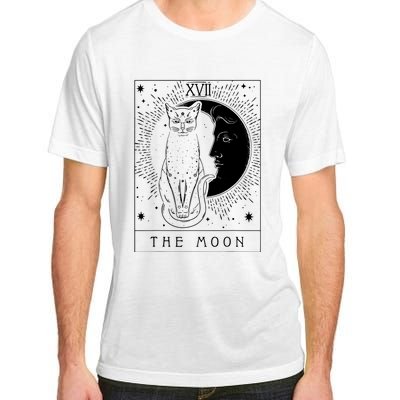 Tarot Card Crescent Moon And Cat Graphic Adult ChromaSoft Performance T-Shirt