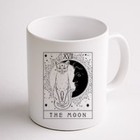 Tarot Card Crescent Moon And Cat Graphic Mug
