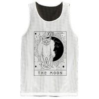 Tarot Card Crescent Moon And Cat Graphic Mesh Reversible Basketball Jersey Tank