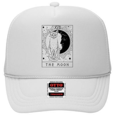 Tarot Card Crescent Moon And Cat Graphic Trucker Hat