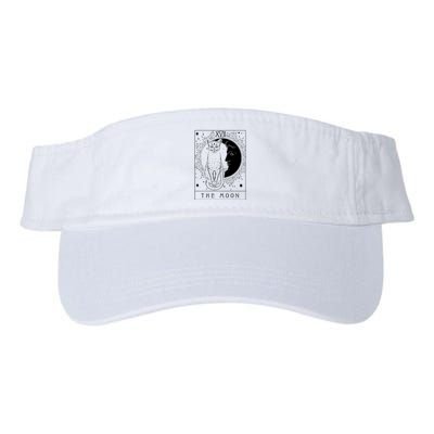 Tarot Card Crescent Moon And Cat Graphic Visor