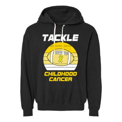 Tackle Childhood Cancer Football Garment-Dyed Fleece Hoodie