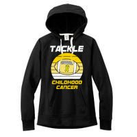 Tackle Childhood Cancer Football Women's Fleece Hoodie