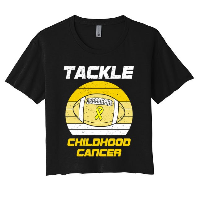 Tackle Childhood Cancer Football Crop Top