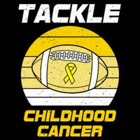 Tackle Childhood Cancer Football Womens T-Shirt