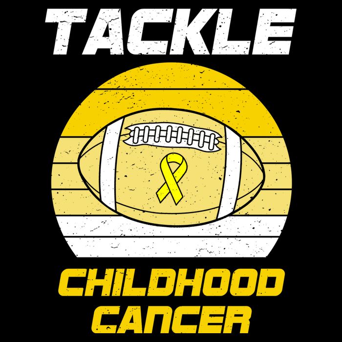 Tackle Childhood Cancer Football Womens T-Shirt