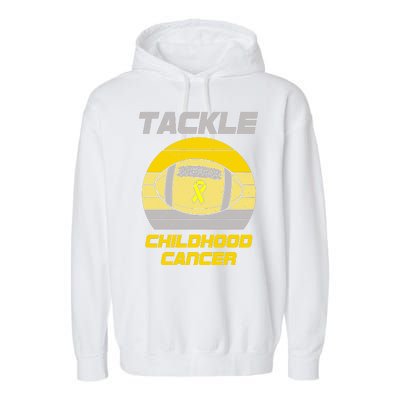 Tackle Childhood Cancer Football Garment-Dyed Fleece Hoodie