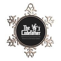 The Codefather Code Solved Problem Funny Family Quotes Metallic Star Ornament